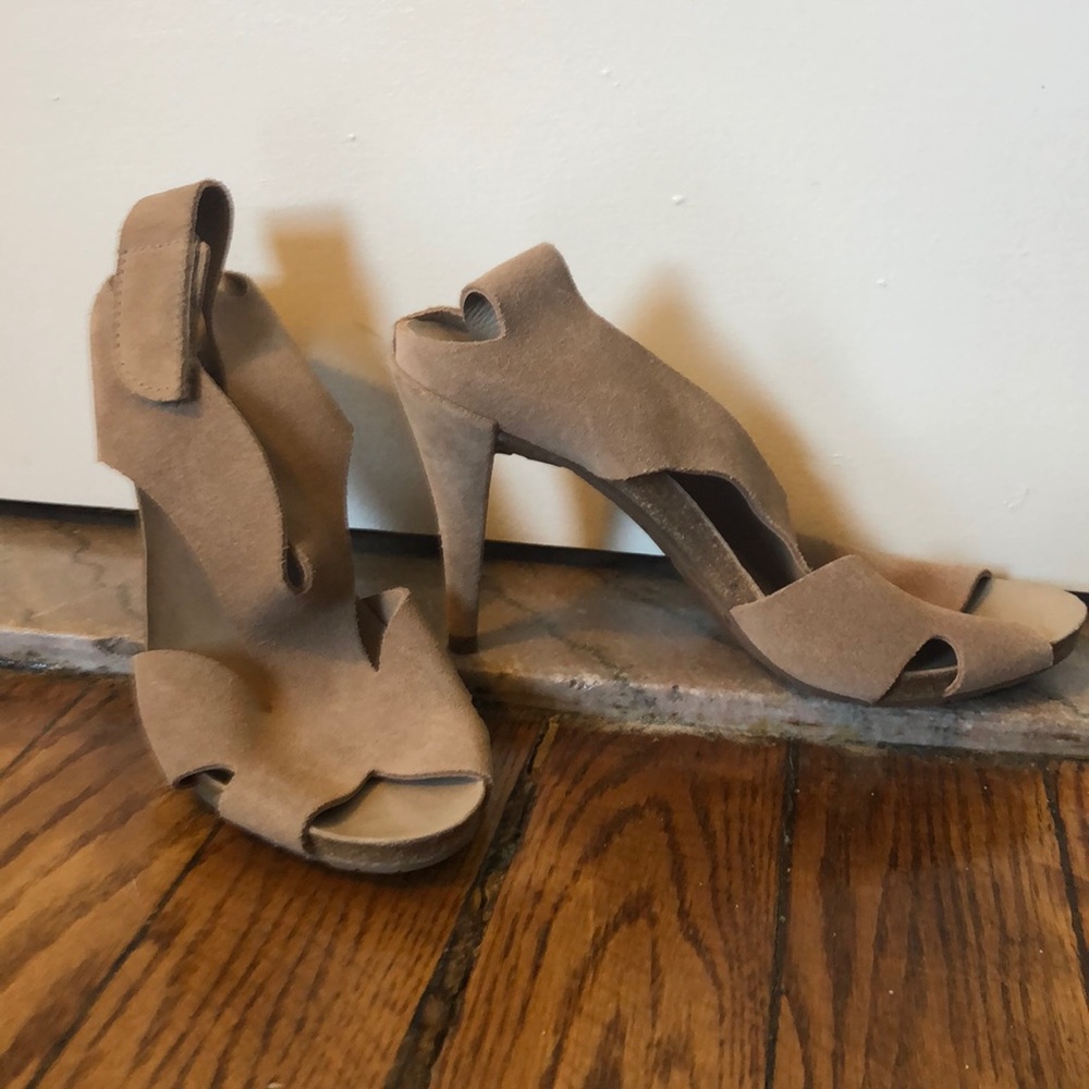 Pedro Garcia Suede Sandals with peep. Almost new